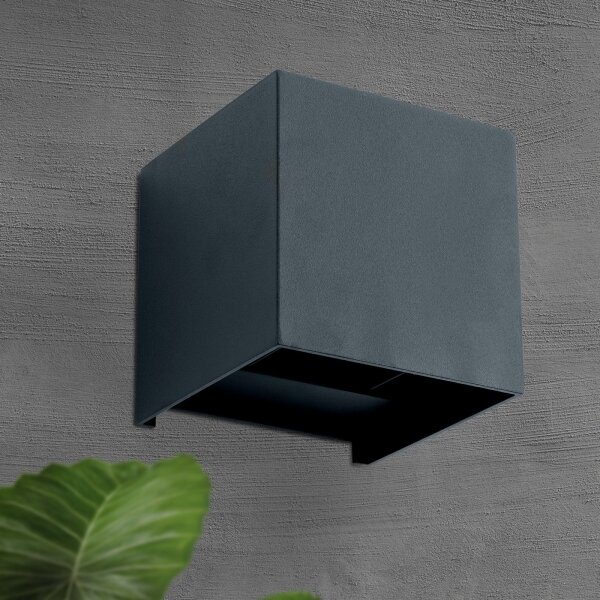 Orion AL 11-1192 - LED vonkajšie nástenné svietidlo CUBE 2xLED/3W/230V IP54 antr