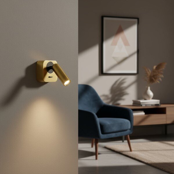 Ideal Lux 260662 BEAN nástenné bodové svietidlo LED 3,5W/220lm 3000K mosadz