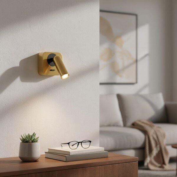 Ideal Lux 260662 BEAN nástenné bodové svietidlo LED 3,5W/220lm 3000K mosadz