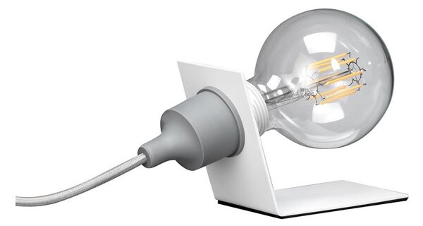 ONLI - Stolná lampa WIRE 1xE27/15W/230V 9 cm šedá/biela