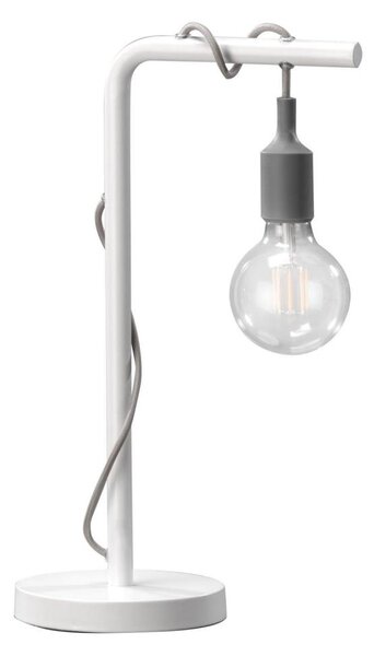 ONLI - Stolná lampa WIRE 1xE27/15W/230V 50 cm šedá/biela