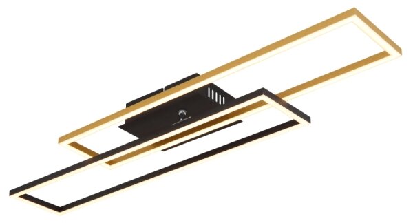 Globo 67208-30G -LED Stropné svietidlo DAKARI 30W/230V 3000K 60x80 cm čierna/zlatá