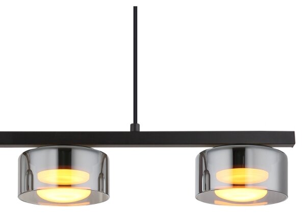Globo 16055-3HS - LED Luster na lanku HIGGINS 3xGX53/6W/230V dymová/čierna