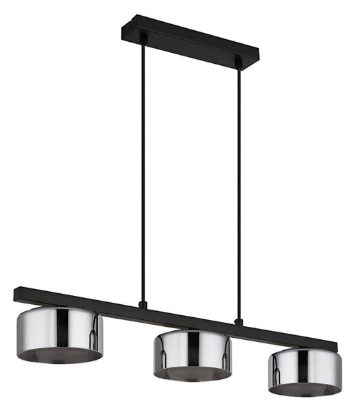 Globo 16055-3HS - LED Luster na lanku HIGGINS 3xGX53/6W/230V dymová/čierna