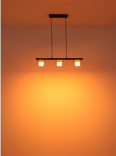 Globo 16055-3HG - LED Luster na lanku HIGGINS 3xGX53/6W/230V dymová/hnedá