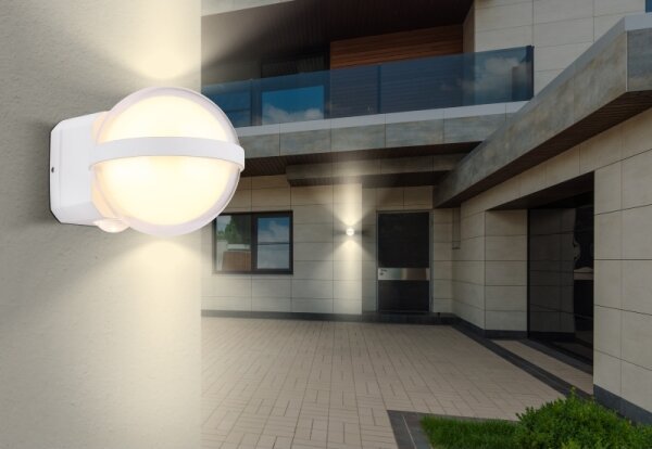 Globo 34157W - LED Vonkajšie nástenné svietidlo ILLI LED/12W/230V IP54 biela