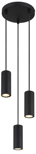 Globo 57918-3HB - Luster na lanku JAMES 3xGU10/25W/230V čierna