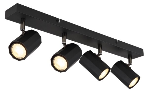 Globo 57918-4B - Bodové svietidlo JAMES 4xGU10/25W/230V čierna