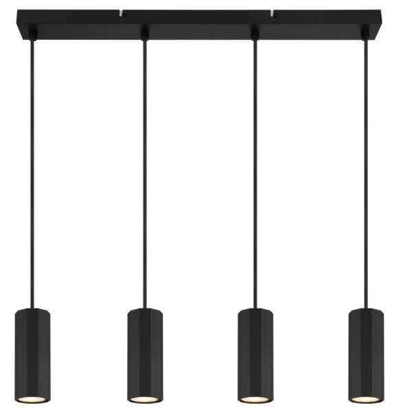 Globo 57918-4HB - Luster na lanku JAMES 4xGU10/25W/230V čierna
