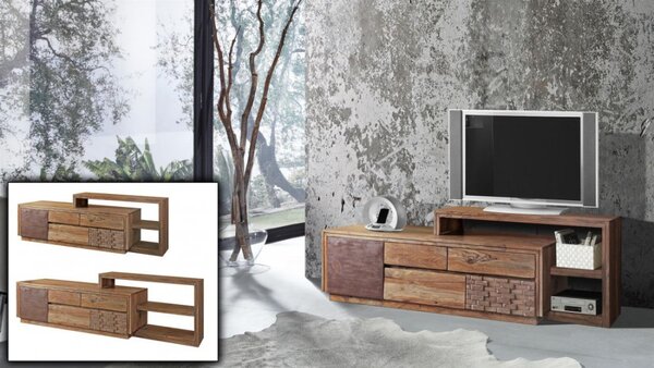 Massive home | Luxusní tv stolek Brick z masivního palisandru - VÝPRODEJ MH2136-KW