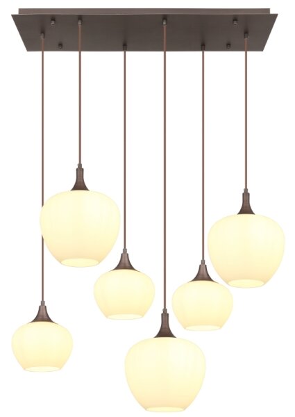 Globo 15548-6HC - Luster na lanku MAXY 6xE27/40W/230V biela