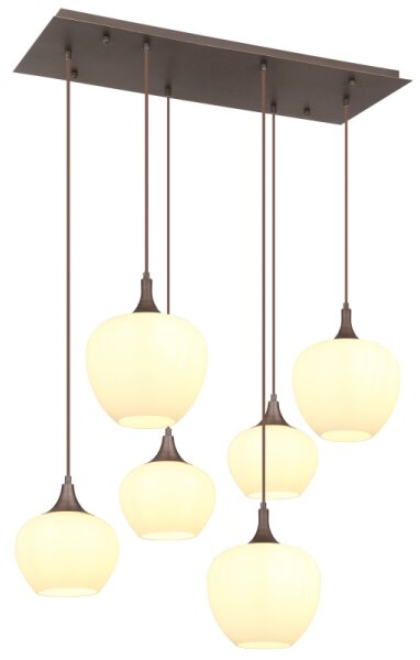 Globo 15548-6HC - Luster na lanku MAXY 6xE27/40W/230V biela