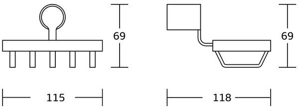 Mexen Base, nástenná mydelnička, zlatá lesklá, 7088251-50