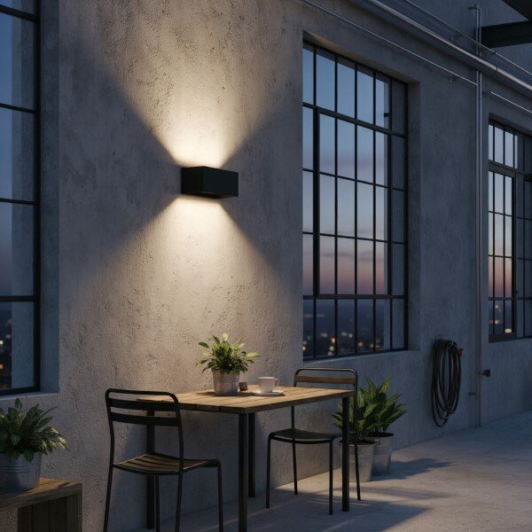 Ideal lux 328676 OUTDOOR ATOM vonkajšie nástenné svietidlo LED 25W 2100/1340lm 3000K IP54 čierna
