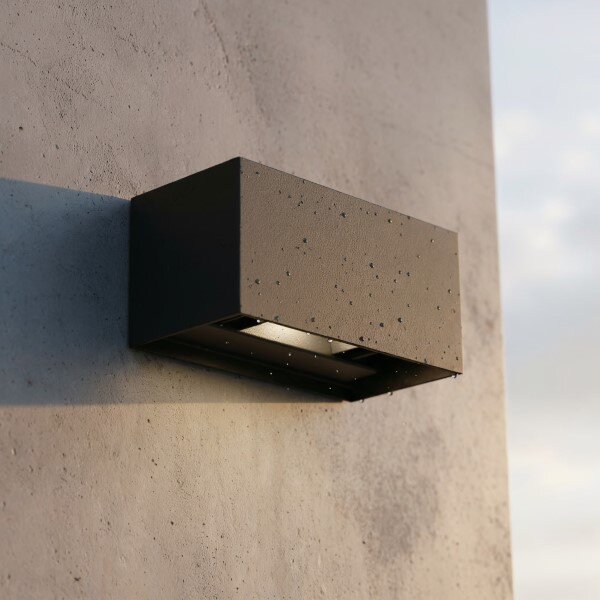 Ideal lux 328676 OUTDOOR ATOM vonkajšie nástenné svietidlo LED 25W 2100/1340lm 3000K IP54 čierna