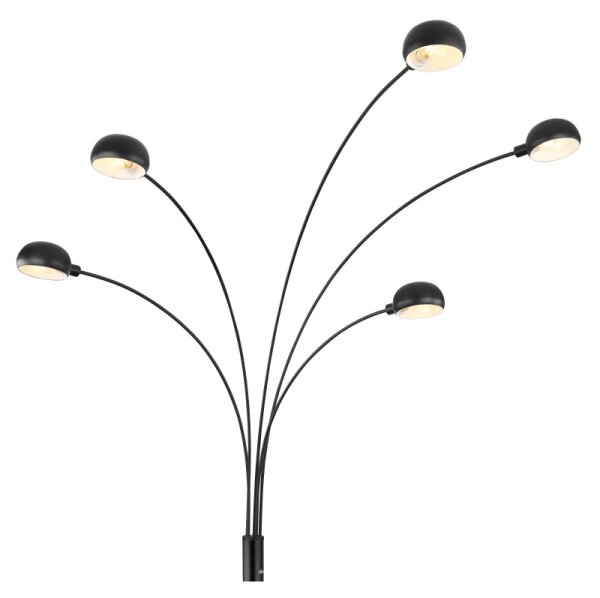 Globo 58228NB - Stojacia lampa SEYMOUR 5xE14/40W/230V čierna