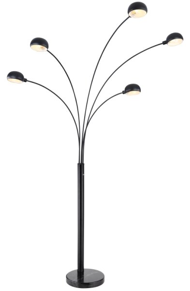 Globo 58228NB - Stojacia lampa SEYMOUR 5xE14/40W/230V čierna