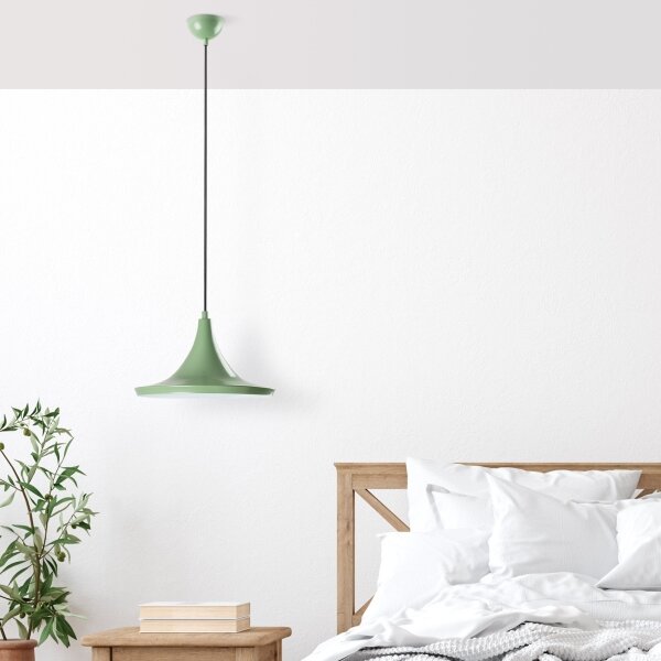 Luster na lanku TOM 1xE27/40W/230V zelená
