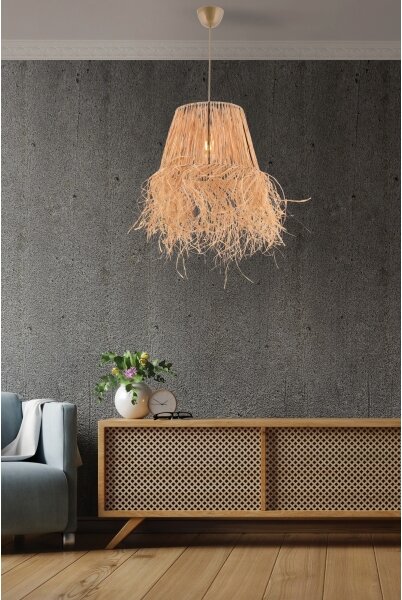 Luster na lanku VALANCE 1xE27/40W/230V hnedá