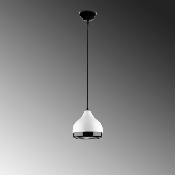 Luster na lanku YILDO 1xE27/40W/230V biela/čierna