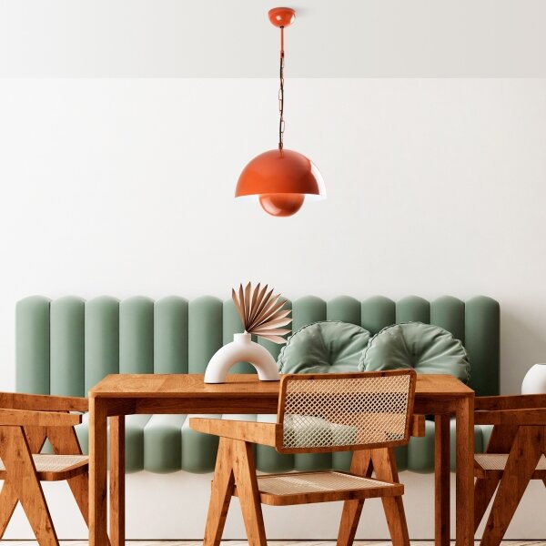 Luster na lanku KURE 1xE27/40W/230V oranžová
