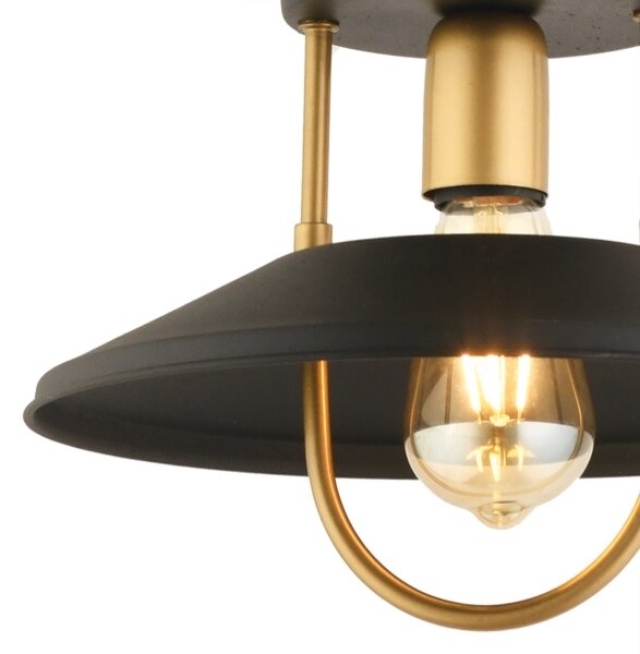 Luster na lanku 1xE27/40W/230V čierna/zlatá