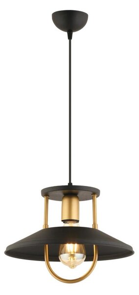 Luster na lanku 1xE27/40W/230V čierna/zlatá