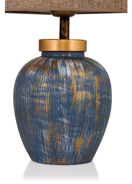 Stolná lampa 1xE27/40W/230V modrá/béžová