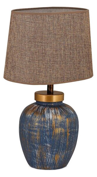 Stolná lampa 1xE27/40W/230V modrá/béžová