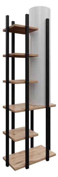 Stojacia lampa s poličkami MODA DOR 1xE27/40W/230V čierna/hnedá