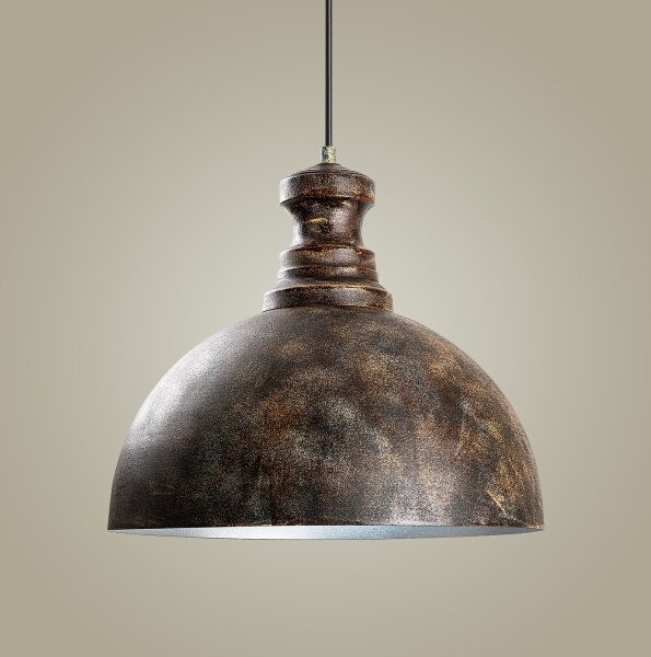 Luster na lanku KURE 1xE27/40W/230V pr. 40 cm šedá