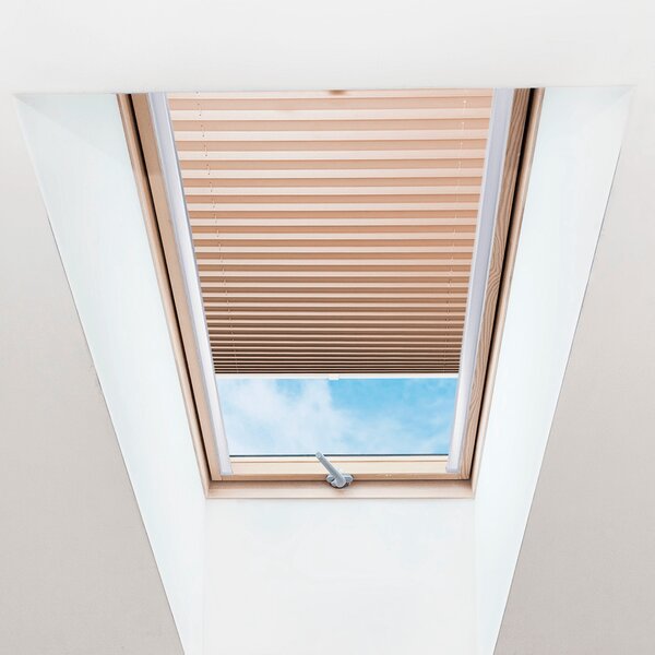 Plisé roleta na strešné okná, Priesvitná, Cappuccino, P 005 , 20 x 50 cm