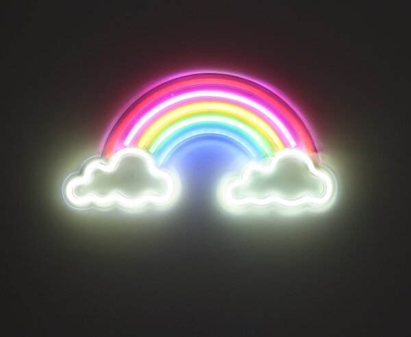 Globo 28056 - LED neónová nástenná dekorácia RAINY LED/3W/USB dúha