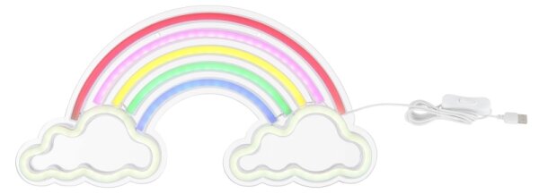 Globo 28056 - LED neónová nástenná dekorácia RAINY LED/3W/USB dúha