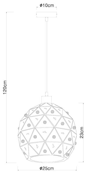 Globo 54029H - Luster na lanku JODIE 1xE27/60W/230V pr. 25 cm
