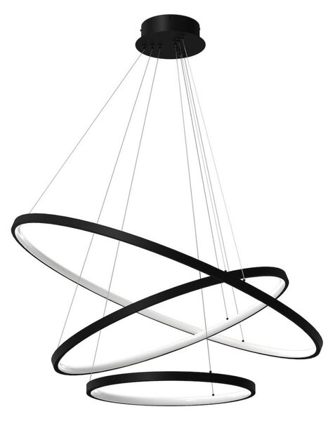 LED Luster na lanku HOOP LED/93W/230V pr. 80 cm 4000K čierna