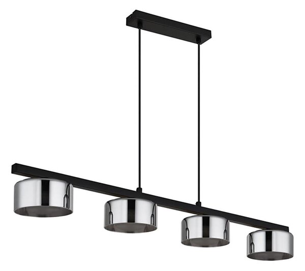 Globo 16055-4HS - LED Luster na lanku HIGGINS 4xGX53/6W/230V dymová/čierna
