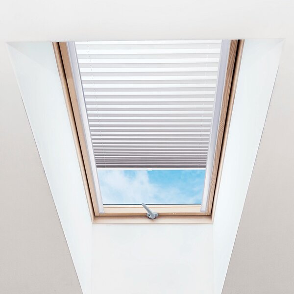 Plisé roleta na strešné okná, Priesvitná, Svetlo šedá, P 008 , 20 x 50 cm