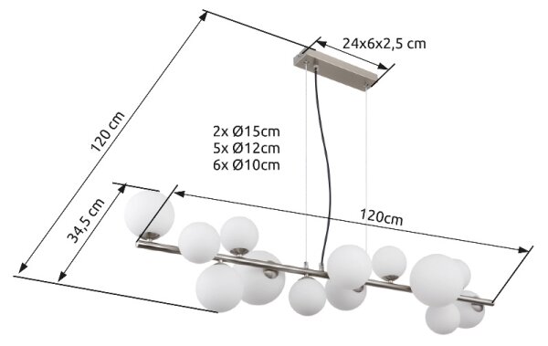 Globo 56140-13H - LED Stojacia lampa RIHA 13xG9/3,5W/230V biela