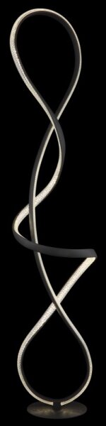 Globo 67341SS - LED Stojacia lampa SWIRL LED/36W/230V čierna