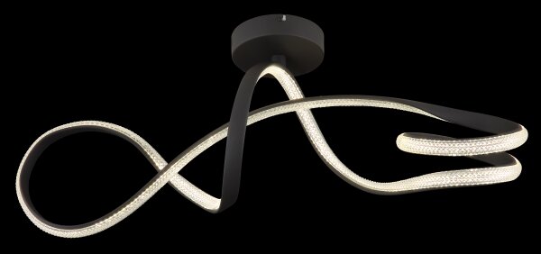 Globo 67341DS - LED Prisadený luster SWIRL LED/30W/230V čierna