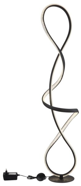 Globo 67341SS - LED Stojacia lampa SWIRL LED/36W/230V čierna