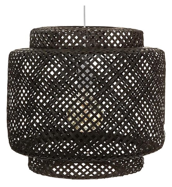 Atmosphera - Luster na lanku LIBY 1xE27/40W/230V bambus/čierna