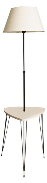Stojacia lampa so stolíkom 1xE27/40W/230V čierna/krémová