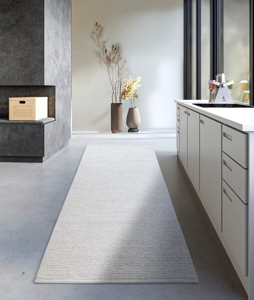 Biely ručne tkaný vlnený behúň 80x200 cm Francois – Villeroy&Boch