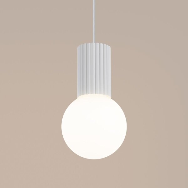 Sollux SL.1709 - Luster na lanku HALO 1xG9/8W/230V pr. 12 cm biela