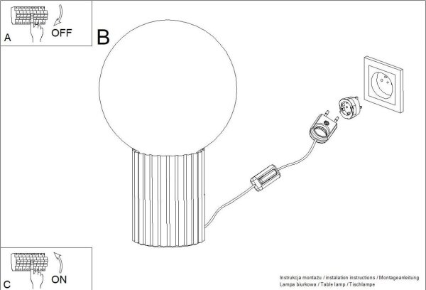 Sollux SL.1711 - Stolná lampa HALO 1xG9/8W/230V pr. 12 cm biela