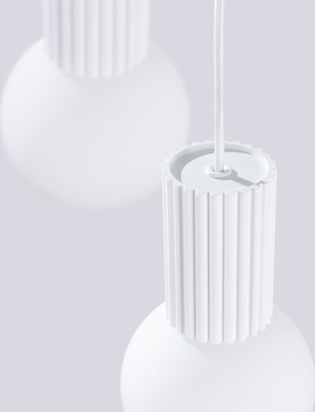 Sollux SL.1710 - Luster na lanku HALO 3xG9/8W/230V pr. 25 cm biela