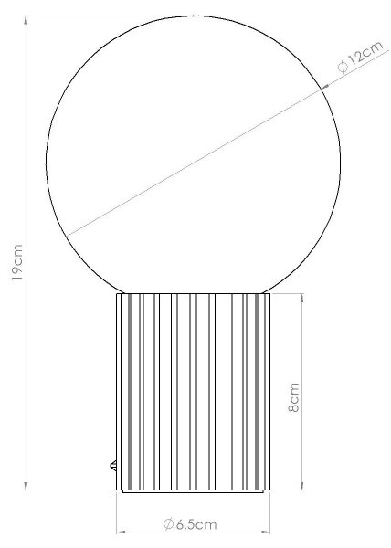 Sollux SL.1741 - Stolná lampa HALO 1xG9/8W/230V pr. 12 cm modrá