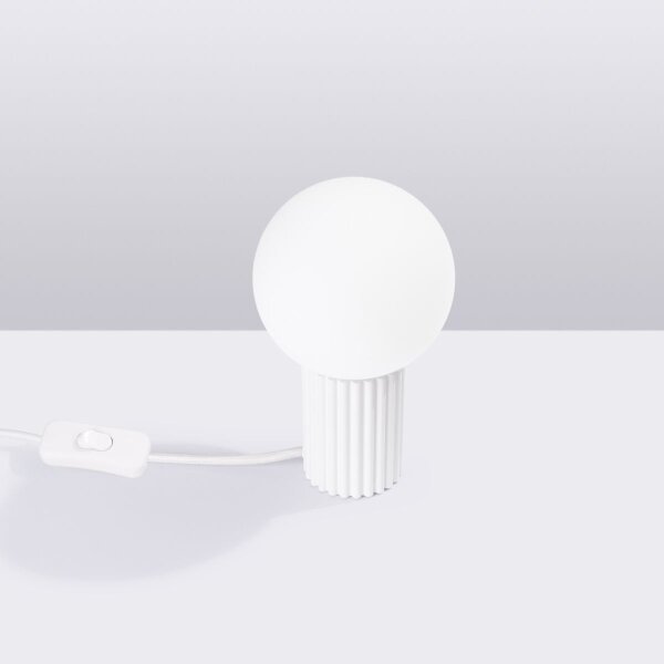 Sollux SL.1711 - Stolná lampa HALO 1xG9/8W/230V pr. 12 cm biela
